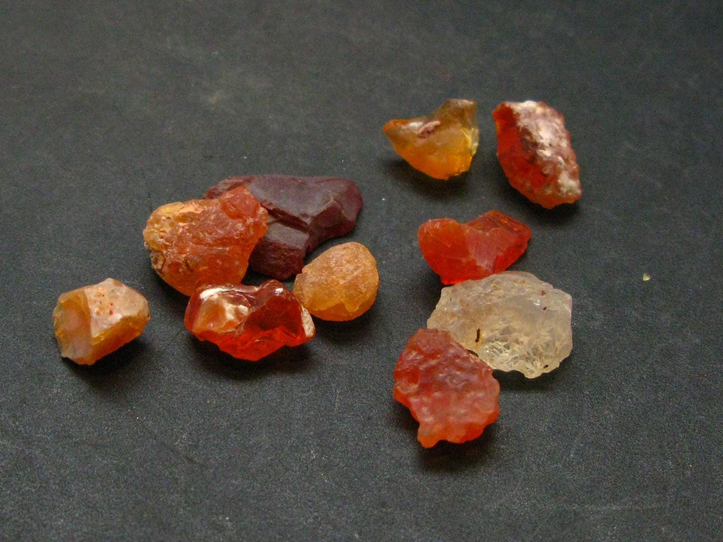 Lot of 10 Fire Opal Pieces From Mexico - 35.30 Carats