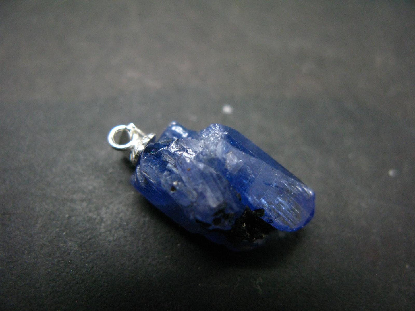 Tanzanite Pendant In Sterling Silver From Tanzania - 0.9" - 2.65 Grams
