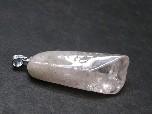 Nice Terminated Danburite Crystal Silver Pendant from Mexico - 1.6" - 7.11 Grams
