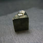 Perfect Pyrite Cube Silver Pendant from Spain - 0.8"