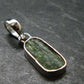 Moldavite Tektite Silver Pendant from Czech Republic - 1.0" - 1.71Grams