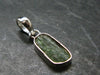 Moldavite Tektite Silver Pendant from Czech Republic - 1.0" - 1.71Grams