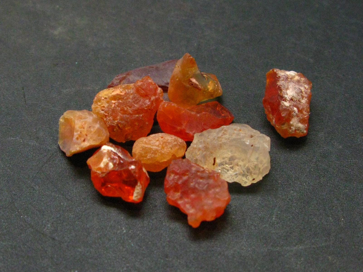 Lot of 10 Fire Opal Pieces From Mexico - 35.30 Carats