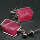 Rhodochrosite Gem Sterling Silver Stud Earrings From Alma Colorado - 1.0" - 7.49 Grams