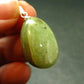 Green Kyanite Crystal Silver Pendant From Tanzania - 1.2"