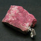 Rare Raw Deep Pink Thulite Silver Pendant From Norway - 1.3" - 6.91 Grams
