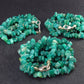 Amazon stone!! Lot of 3 Natural Amazonite (green microcline) Tumbled Beads Necklaces - 18.5" Each