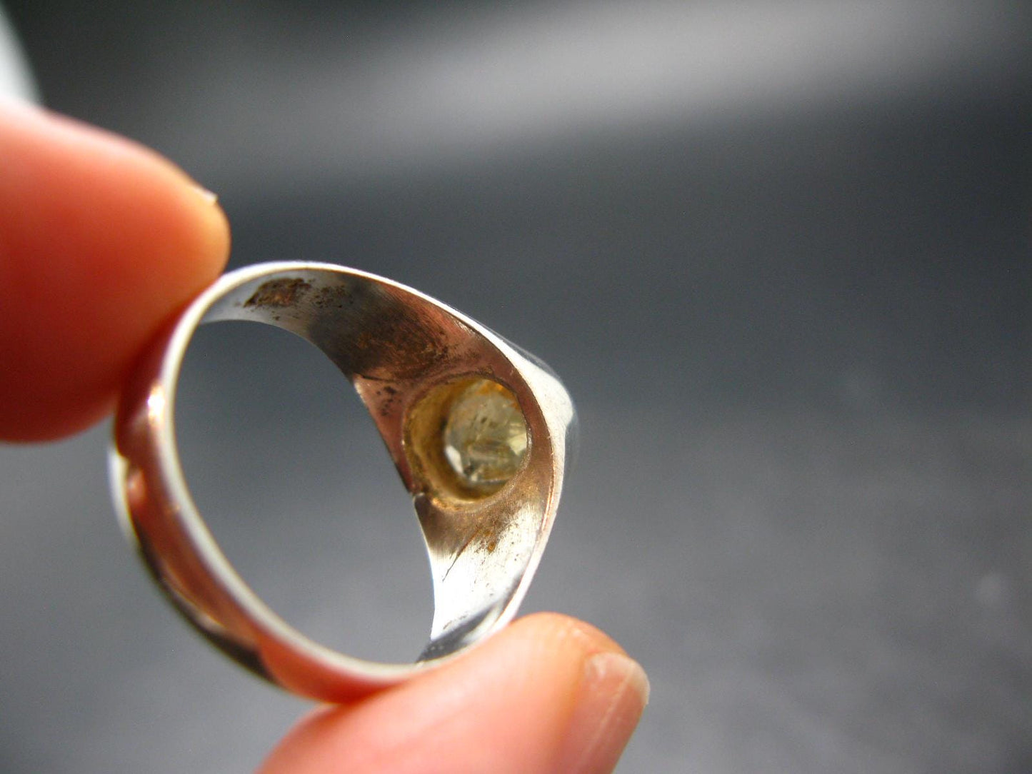 Fabulous Untreated Faceted Gem Imperial Topaz 925 Silver Ring from Brazil - Size 9 - 5.51 Grams