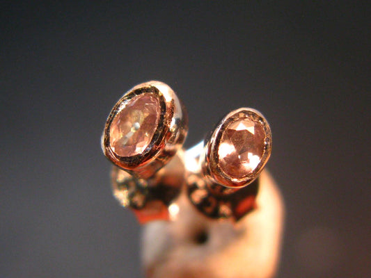 Alexandrite Gem Silver Stud Earrings From Russia - 0.81 Grams