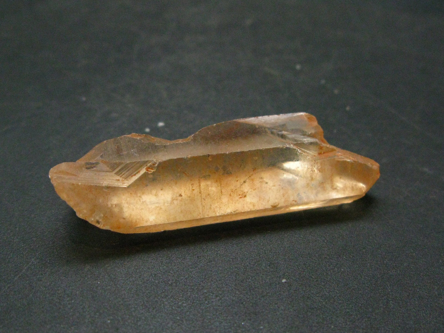 Tangerine Quartz Crystal Cluster From Brazil - 13.11 Grams - 1.9"