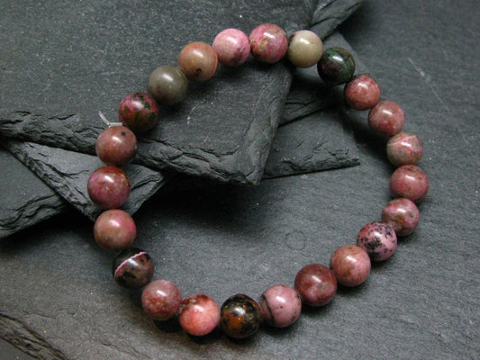 Cobaltocalcite Cobaltoan Calcite Genuine Bracelet ~ 7 Inches ~ 8mm Round Beads