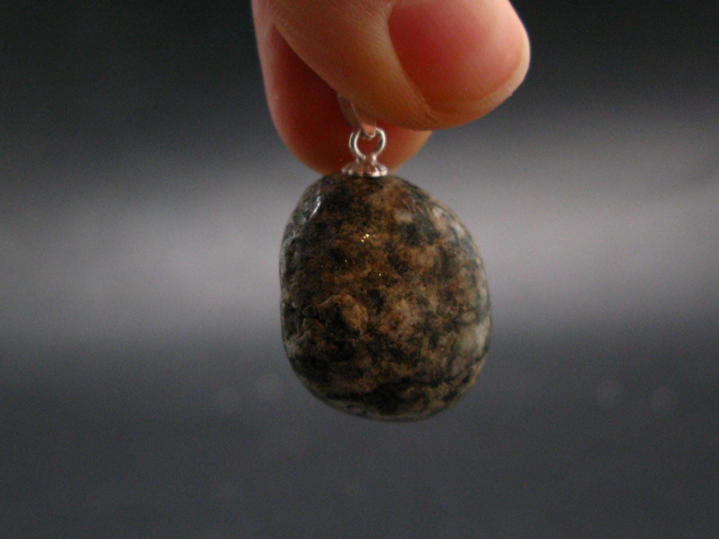 Rare Impactite Silver Pendant From Norway - 1.1"