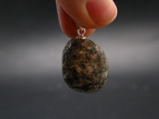 Rare Impactite Silver Pendant From Norway - 1.1"
