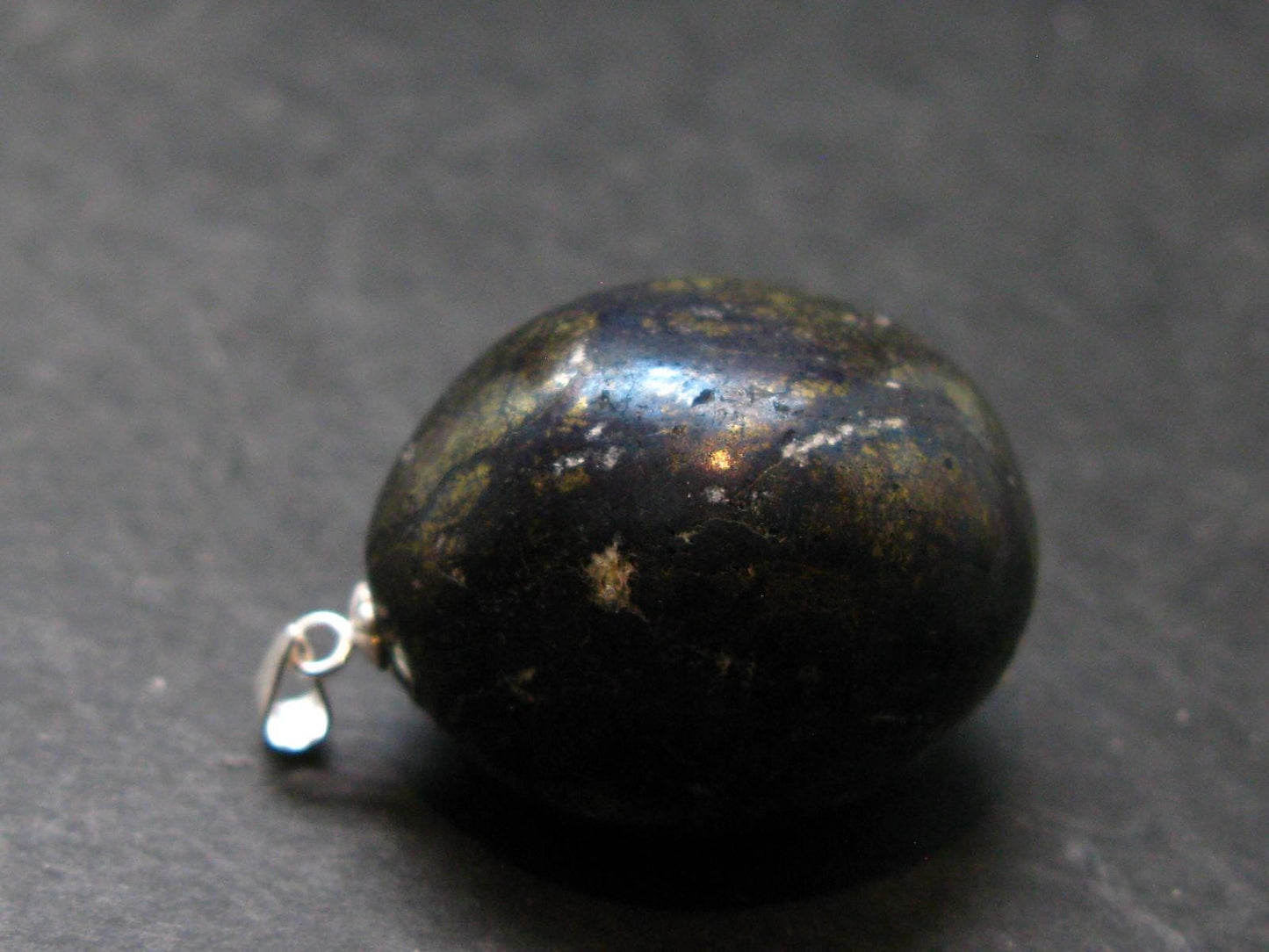 Covelite Covellite Crystal Silver Pendant From Peru - 1.4" - 25.93 Grams