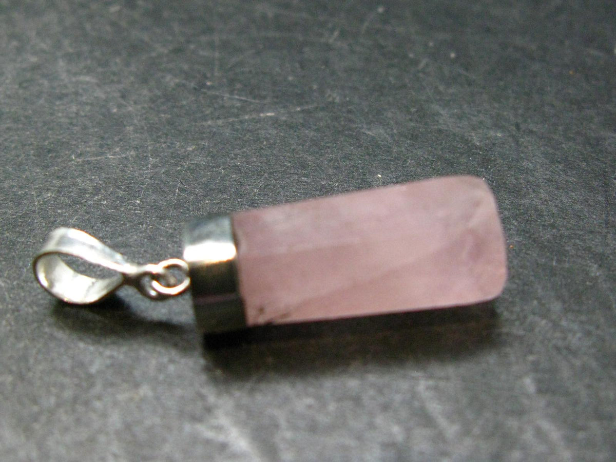 Very Nice Pink Morganite Silver Pendant From Brazil - 1.3" - 2.94 Grams