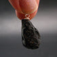 Tibetan Black Tektite Silver Pendant From Tibet - 1.1" - 3.20 Grams