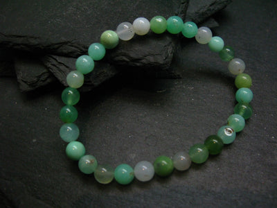 Chrysoprase Genuine Bracelet ~ 7 Inches ~ 7mm Round Beads