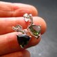 Moldavite Tektite Silver Earrings from Czech Republic - 2.14 Grams