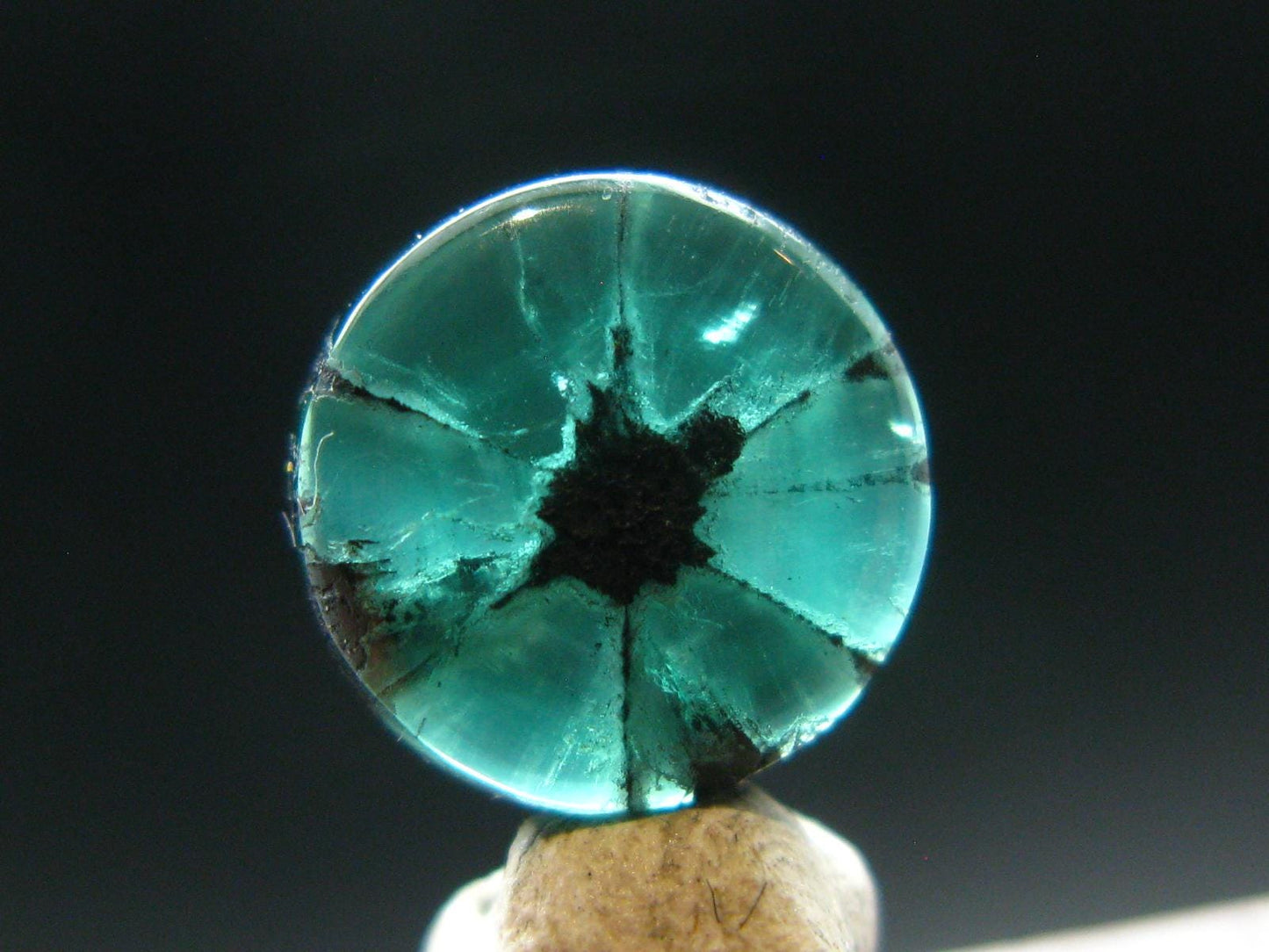 Beautiful Rare Gem Trapiche Emerald From Colombia - 3.12 Carats - 9.5x9.5mm