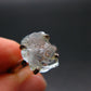 Raw Aquamarine Gem Sterling Silver Ring From Brazil - Size 6 - 3.08 Grams