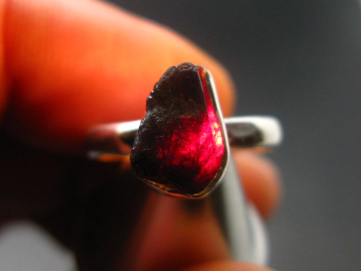 Alexandrite Crystal Silver Ring From Zimbabwe - Size 6 - 2.44 Grams
