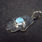 Summer’s Sea!! Rare Polished Cabochon Blue Larimar Pectolite Silver Pendant From Dominican Republic - 1.2" - 2.90 Grams