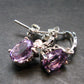Faceted Natural Amethyst 925 Sterling Silver Earrings - 0.7" - 2.59 Grams
