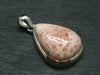 Pink Scolecite Sterling Silver Pendant From India - 1.5"