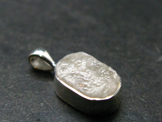 Very Rare White Cryolite 925 Silver Pendant from Greenland - 0.7" - 1.34 Grams