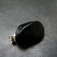 Tibetan Black Tektite Silver Pendant From Tibet - 1.0" - 3.16 Grams