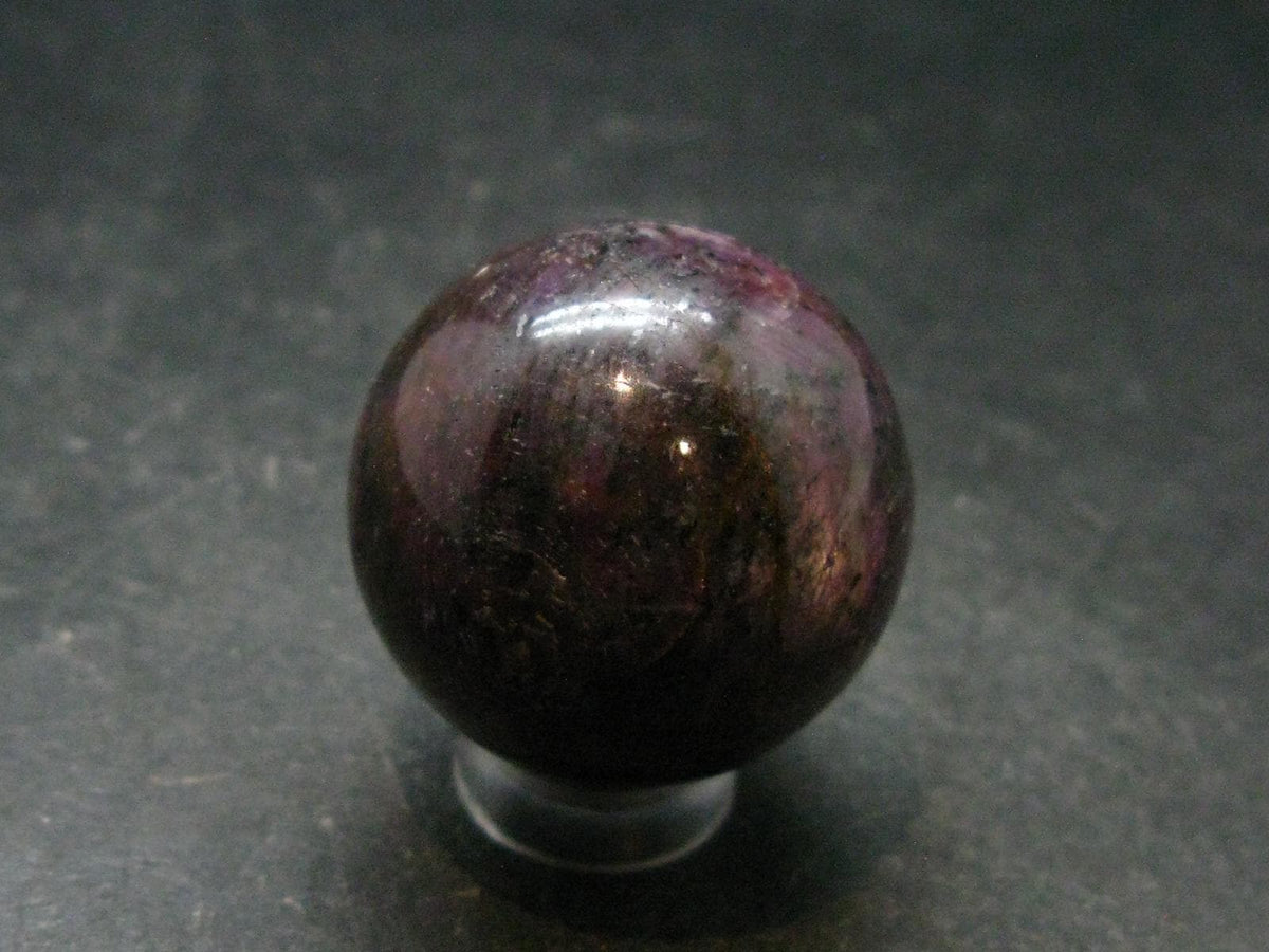 Genuine Ruby Corundum Sphere from India - 1.2" - 54.49 Grams