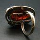 Natural Baltic Amber 925 Silver Ring - Size 6