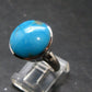 Genuine Turquoise Sterling Silver Ring - 5.13 Grams - Size 8
