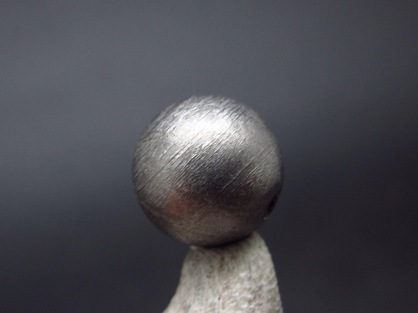 Muonionalusta Meteorite 8mm Round Bead from Sweden