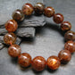 Red Rutilated Quartz Genuine Bracelet ~ 7 Inches ~ 14mm Round Beads