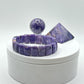 Elegant Charoite Rectangle Bead Stretch Bracelet - 32.73 Grams