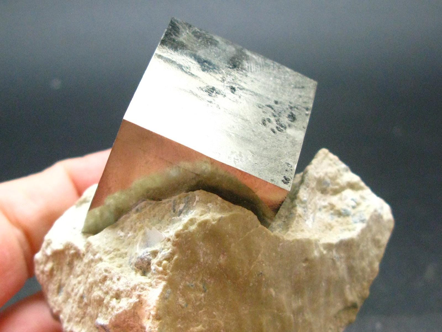 Perfect Pyrite Cube Cluster from Spain - 2.4"