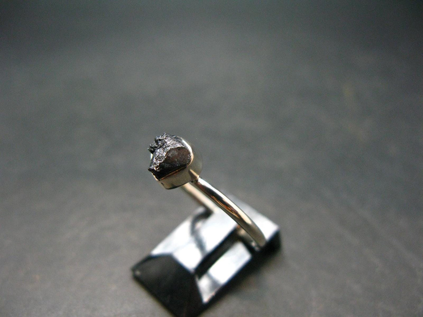 Terminated Brookite Crystal Silver Ring From Arkansas - Size 7 - 2.04 Grams