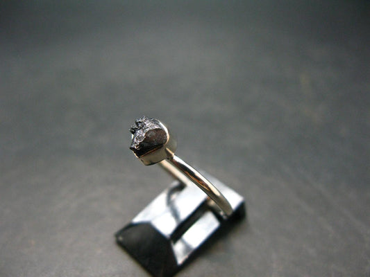 Terminated Brookite Crystal Silver Ring From Arkansas - Size 7 - 2.04 Grams