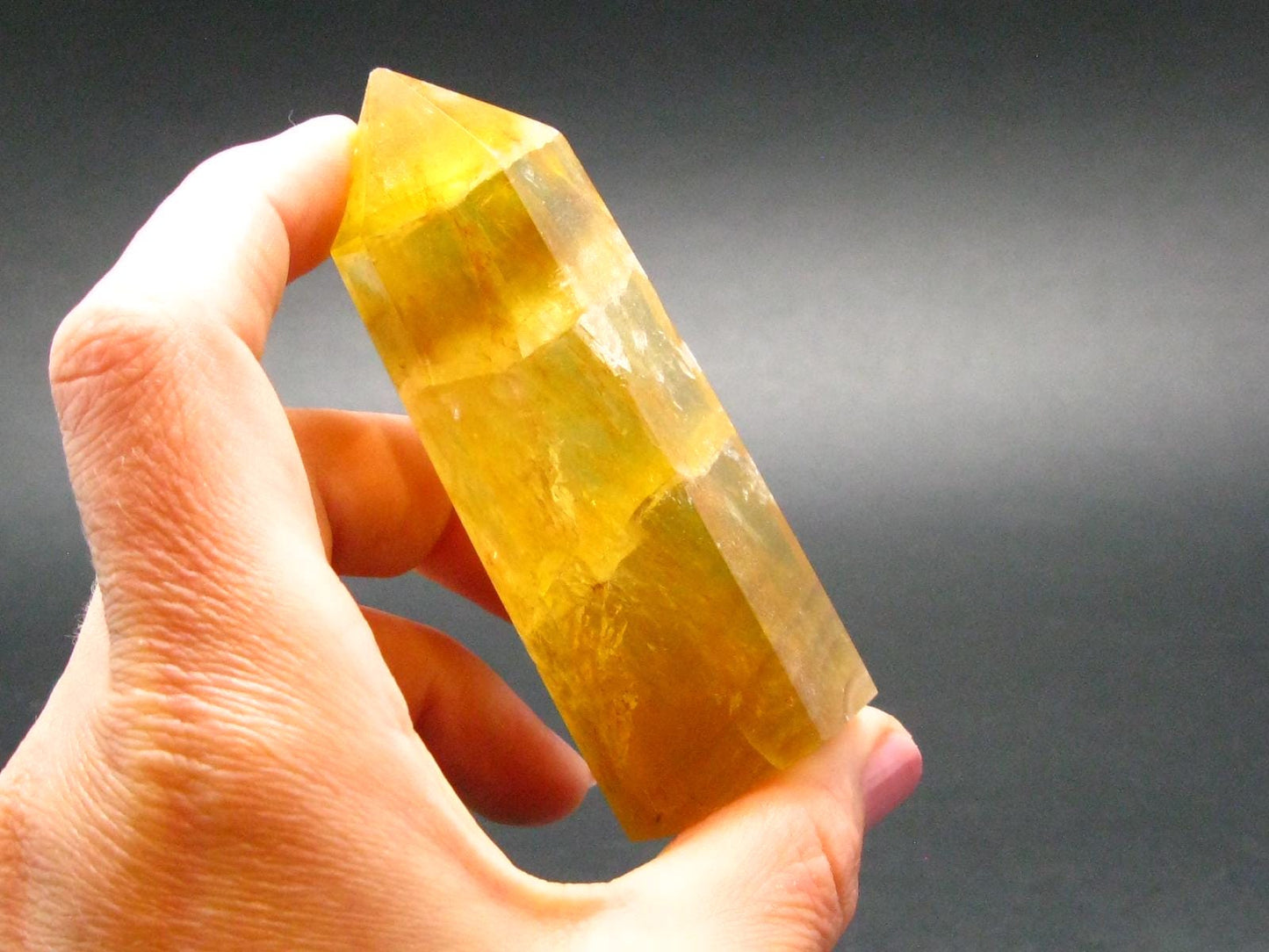 Yellow Fluorite Obelisk From China - 3.1"