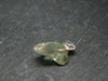 Green Herderite Tumbled Stone Silver Pendant From Pakistan - 0.7" - 0.89 Grams