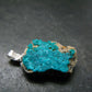 Dark Green Sparkling Gemmy Dioptase Silver Pendant from Kazakhstan - 1.1" - 2.96 Grams