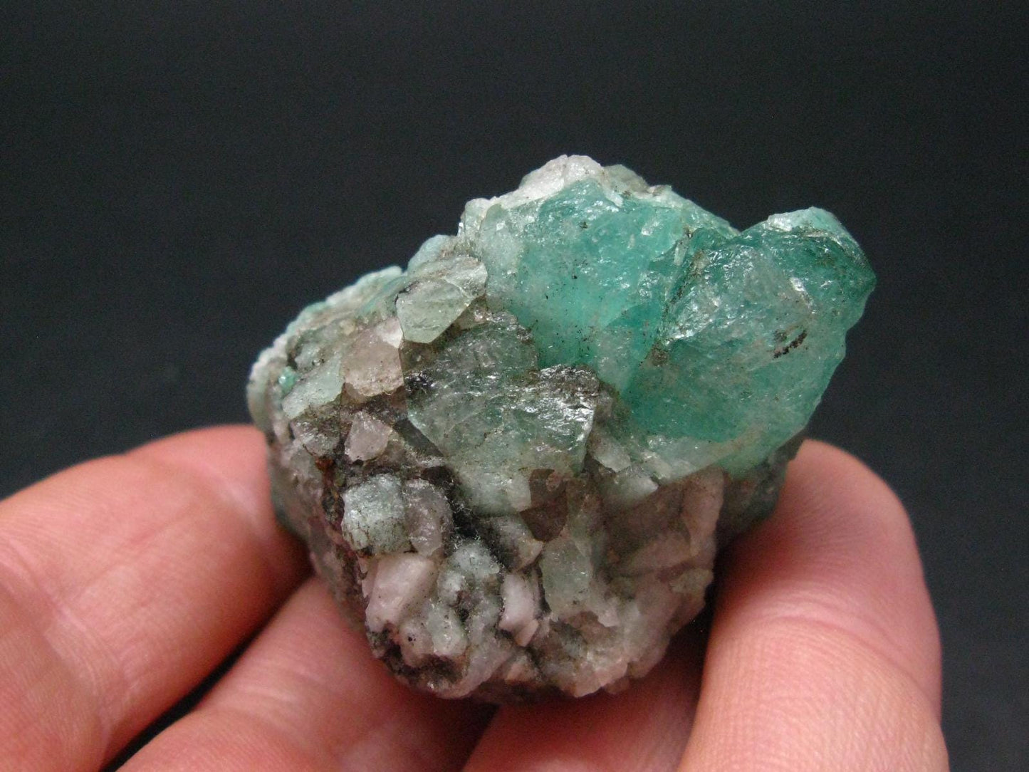 Emerald Beryl Crystal On Matrix From Colombia - 2.1"