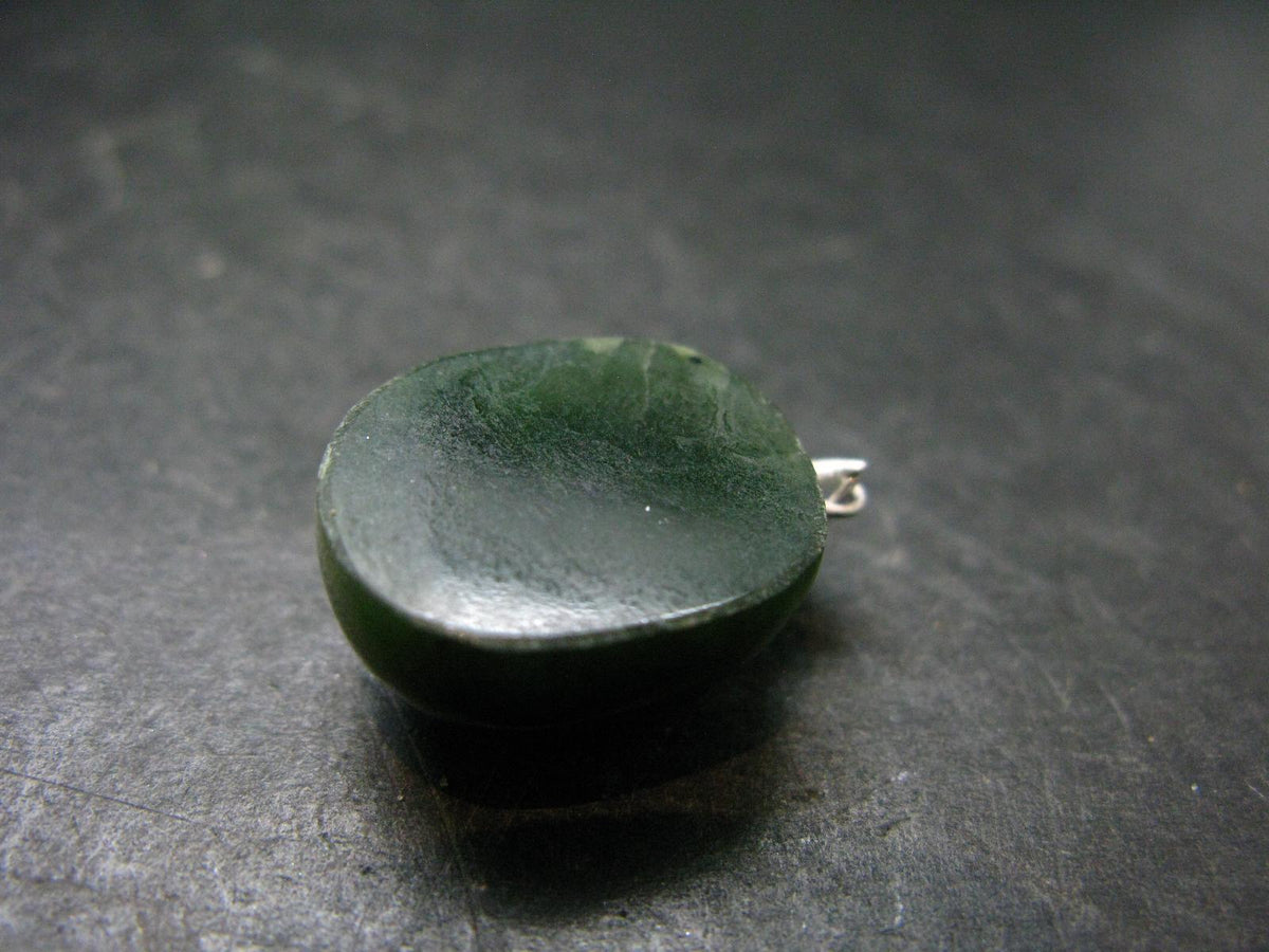 Nephrite Jade Cabochon Pendant From Canada - 1.0" - 7.77 Grams