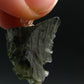 Gem Moldavite Tektite SS Pendant From Czech Republic - 0.9" - 2.38 Grams