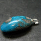Genuine Turquoise Silver Pendant From Sleeping Beauty Arizona - 1.2" - 3.80 Grams