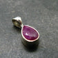 Ruby Crystal Silver Pendant from Africa - 0.5" - 0.69 Grams