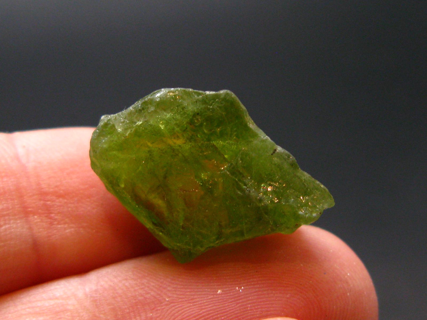 Rare 18.85 Carat Gem Peridot Olivine Crystal from Arizona, USA - 0.8"
