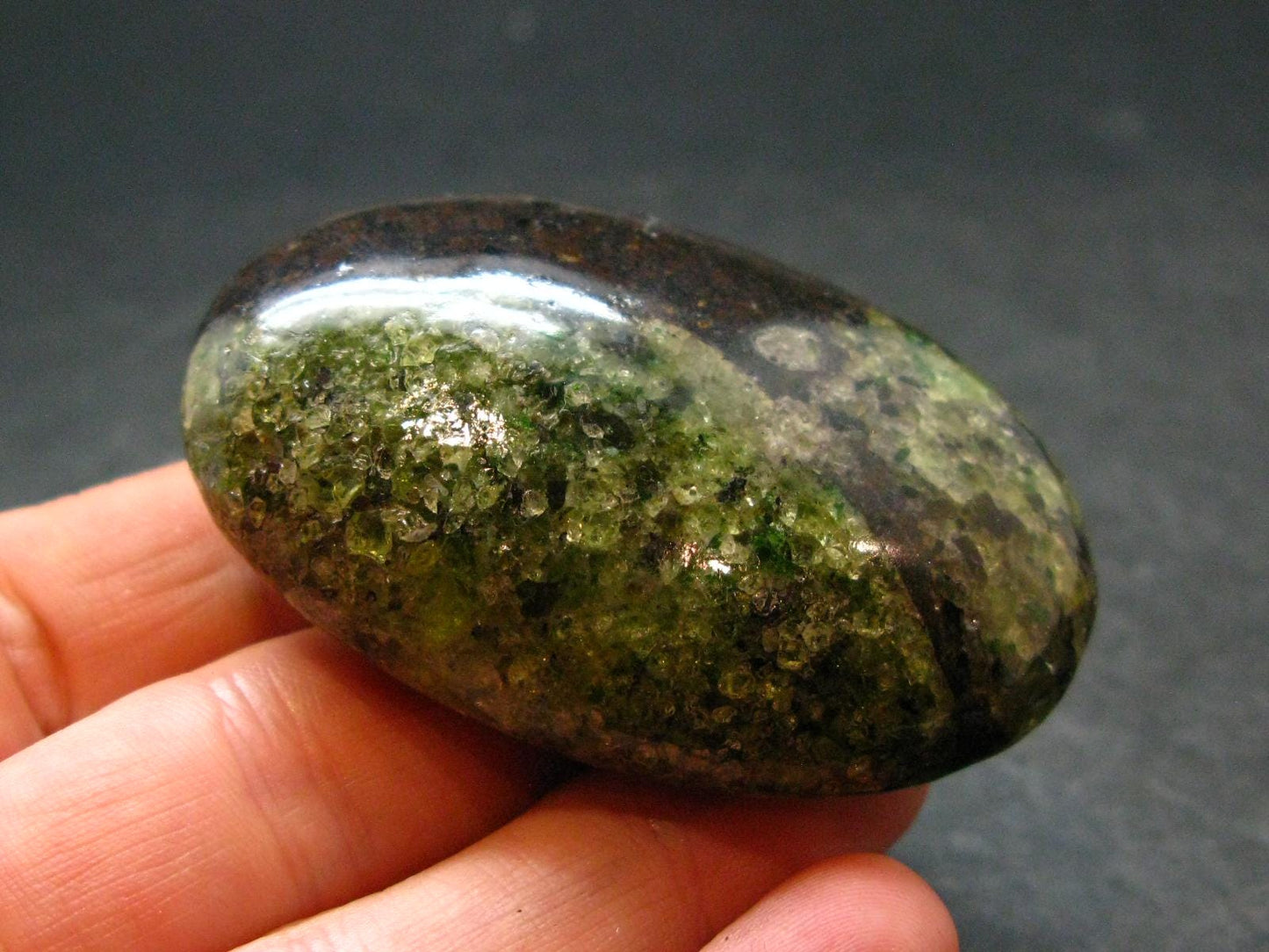 Peridot Olivine Tumbled Stone from Arizona, USA - 2.1" - 54.72 Grams