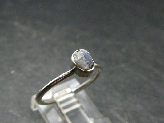 Benitoite Silver Ring From California - Size 8 - 1.92 Grams